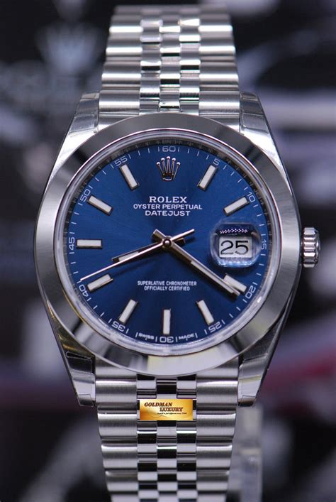 mens rolex oyster perpetual datejust blue vignette serti clasp jubilee|new Rolex Datejust 41 2021.